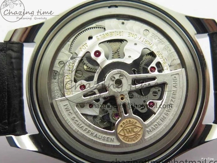 MIROTIME 0112 TimelessDesign Portuguese IW358304 ZF 1:1 Best Edition SS Blue Dial on Leather Strap A 7078